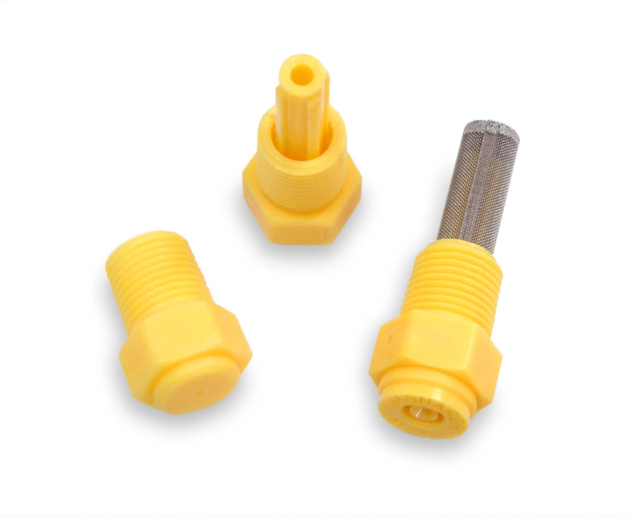 Agricultural injection molded parts with detailed threading Agricultural injection molded parts with detailed threading