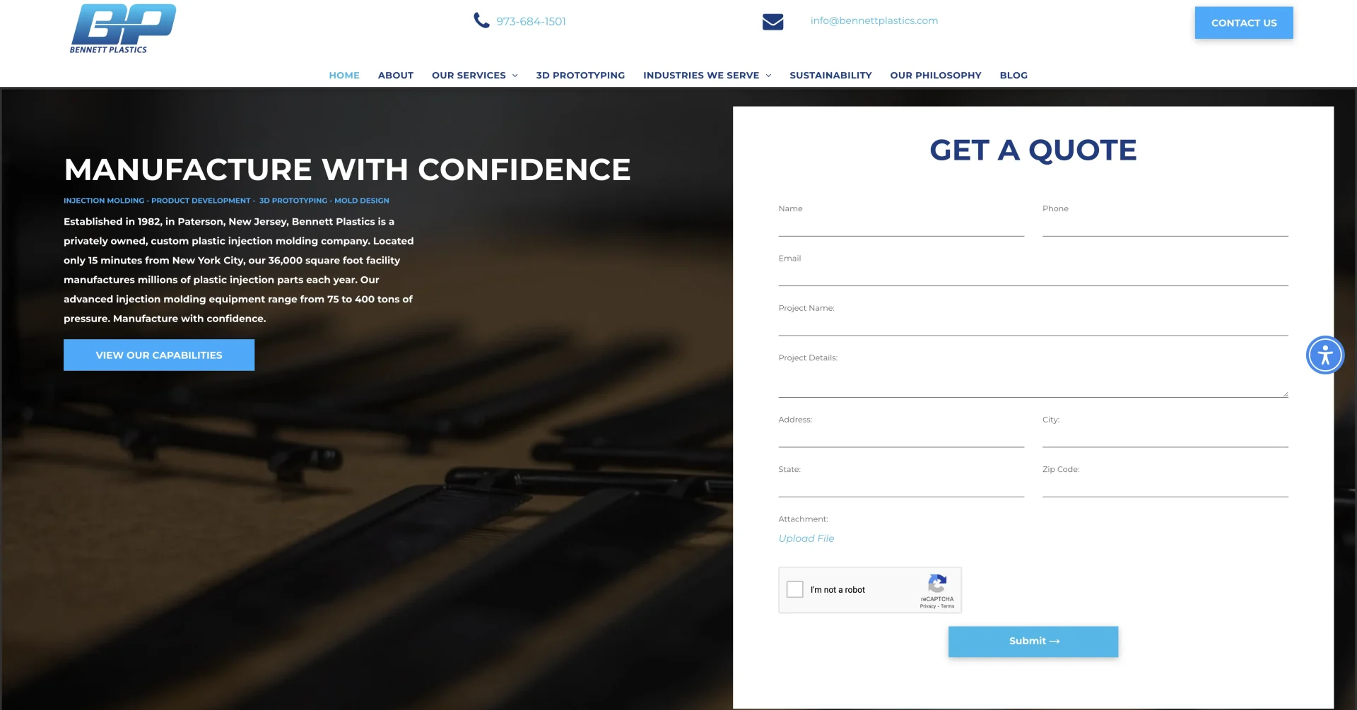 Bennett Plastics website