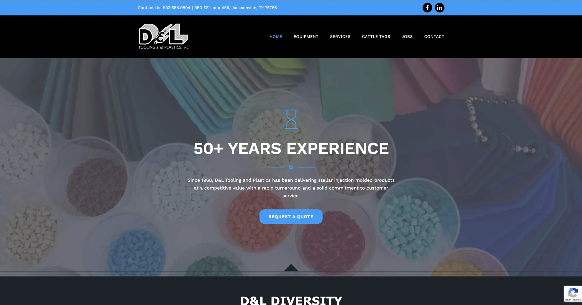 D and L Tooling and Plastics Inc website