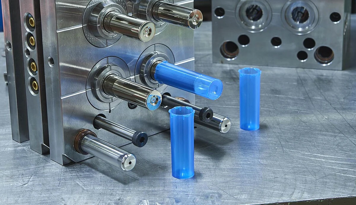 Industrial rapid injection molding setup with machinery and equipment