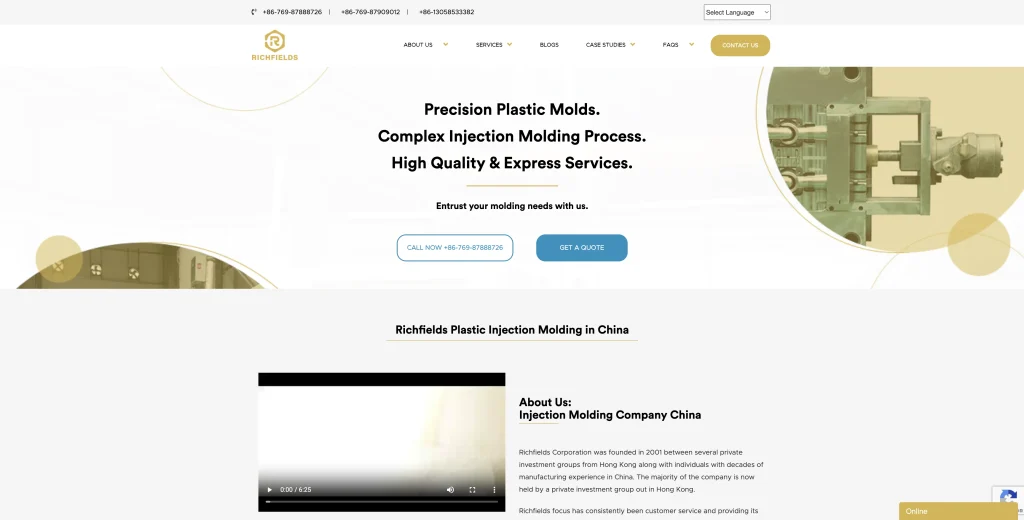 Situs web Richfields Plastic Ltd