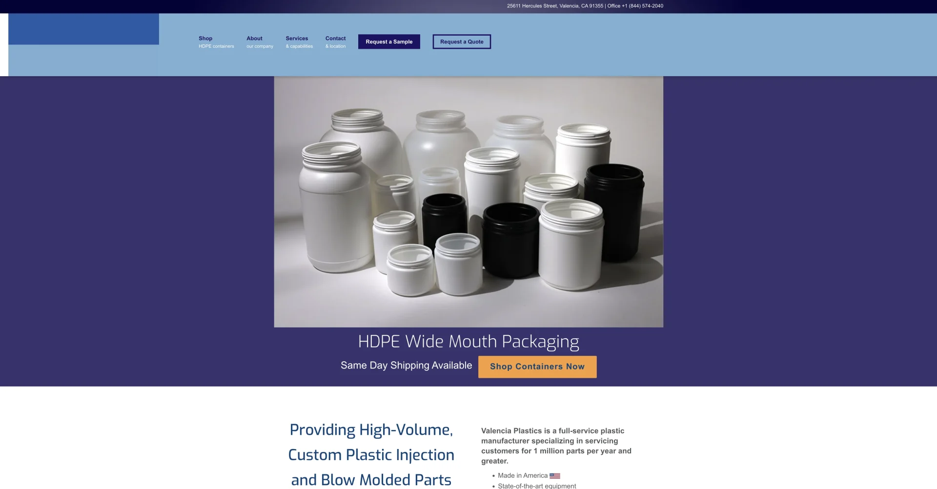 Valencia Plastics website